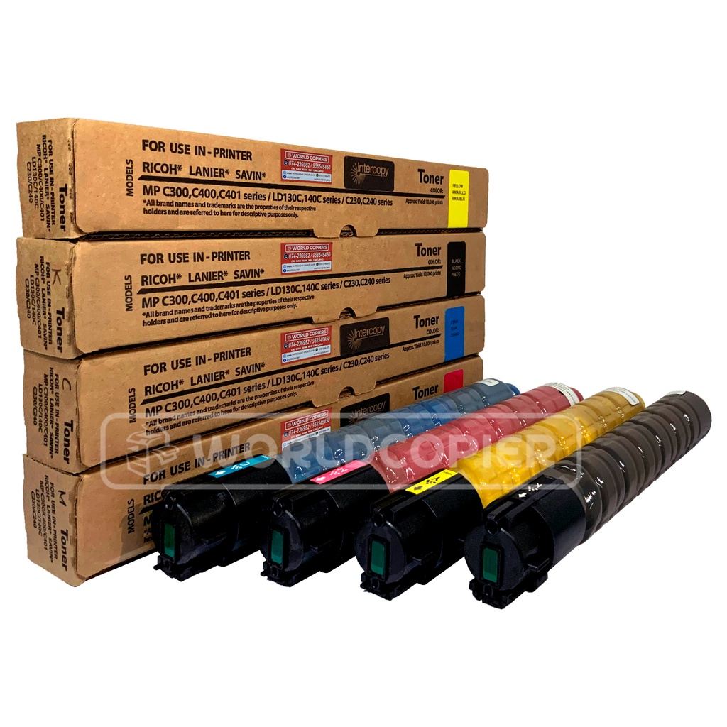 KIT TONER INTERCOPY RICOH MP C300/C400/C401 KCMY