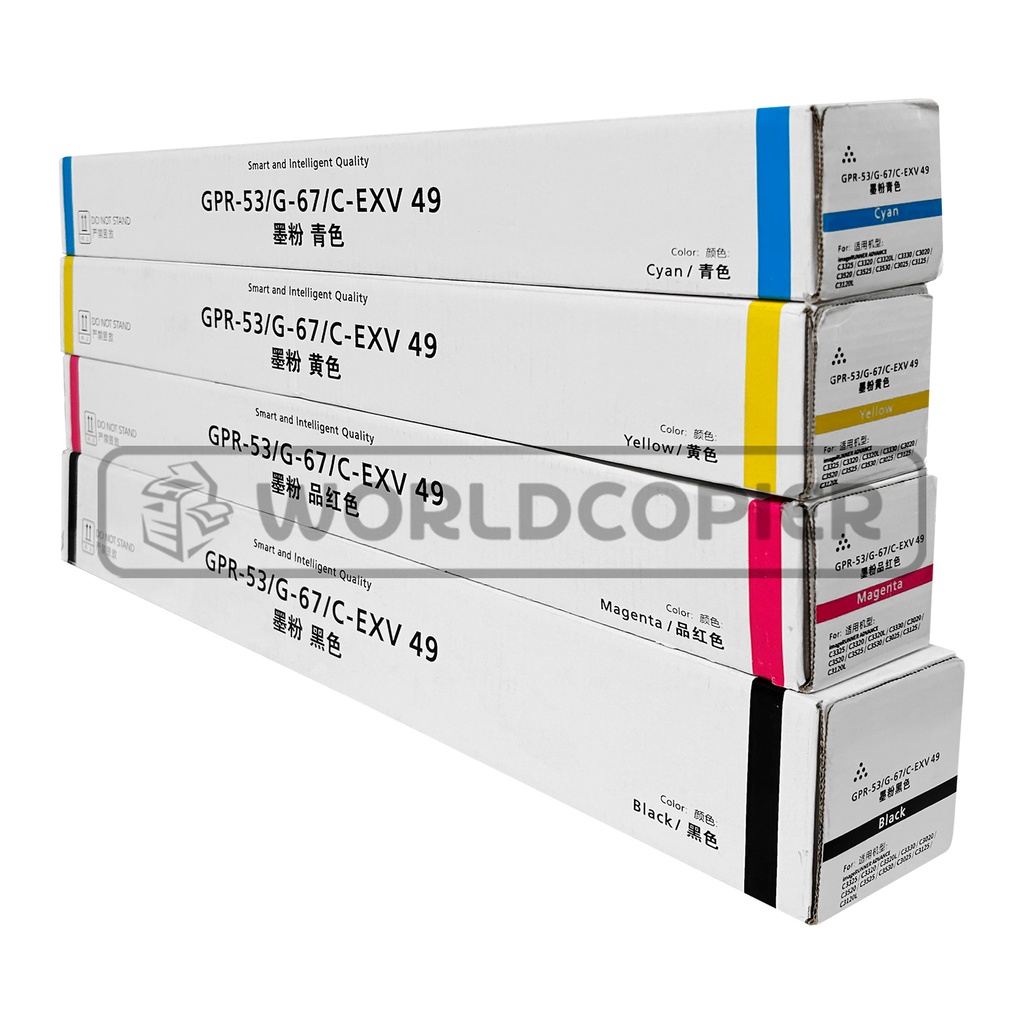 KIT TONER PREMIUM CANON ADV IR C3320/C3520/C3325 KCMY GPR 53